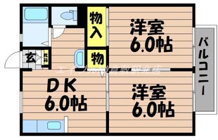 アメニティハイツBの物件間取画像